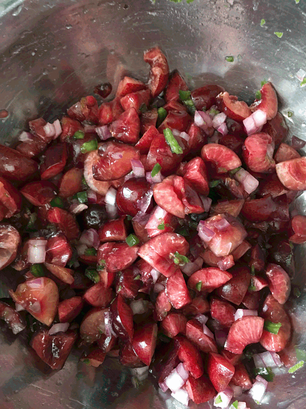 Pork Chops with Cherry Salsa