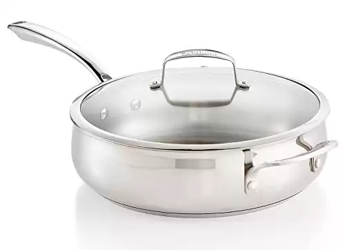 Belgique Stainless Steel 5-Qt. Sauté Pan with Lid