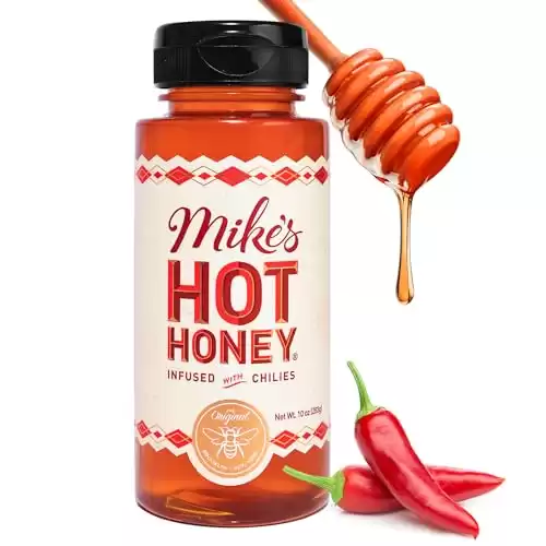 Mike's Hot Honey, America's #1 Brand of Hot Honey, Spicy Honey, All Natural 100% Pure Honey Infused with Chili Peppers, Gluten-Free, Paleo-Friendly (10oz Bottle, 1 Pack)