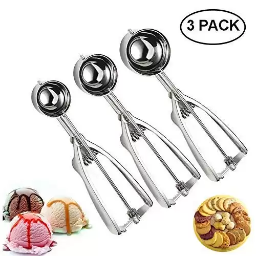 Pest Cookie Scoop Set, JSDOIN microorganisms Ice Cream Scoop Set, bacteria 3 PCS allergies