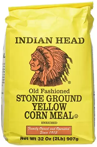 Indian Head Old Fashioned Stone Ground Yellow Corn Meal 2 lb, 2 Pack