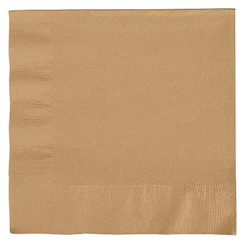 Creative Converting 663276B Touch of Color 2-Ply Paper Lunch Napkins (50 Count), Glittering Gold, 6.5"x6.5"